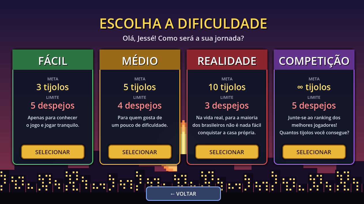 Seleção de Dificuldade